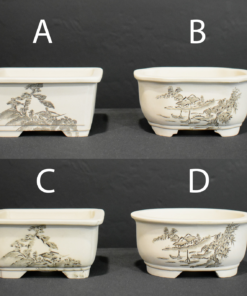 Japanese Bonsai Pots by BUNZAN (SETO) – 4″